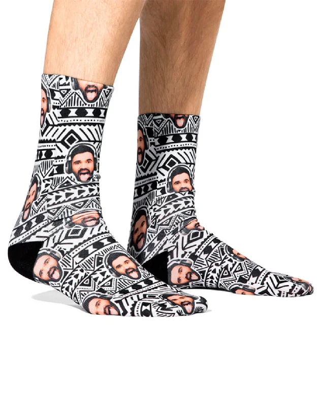 sock features compression -  Tribal Aztec Socks