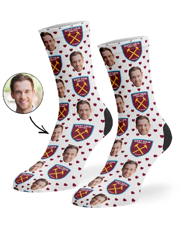 sock selection knee -  West Ham Hearts Socks