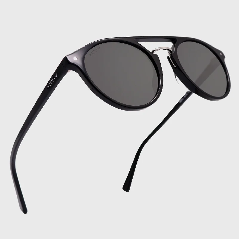 sunglasses with icy travels -  ACTIV - BMU Gloss Black & Silver