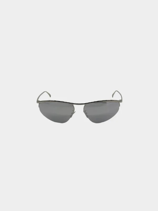 sunglasses with frosty gatherings -  Silver Sunglasses With Logo