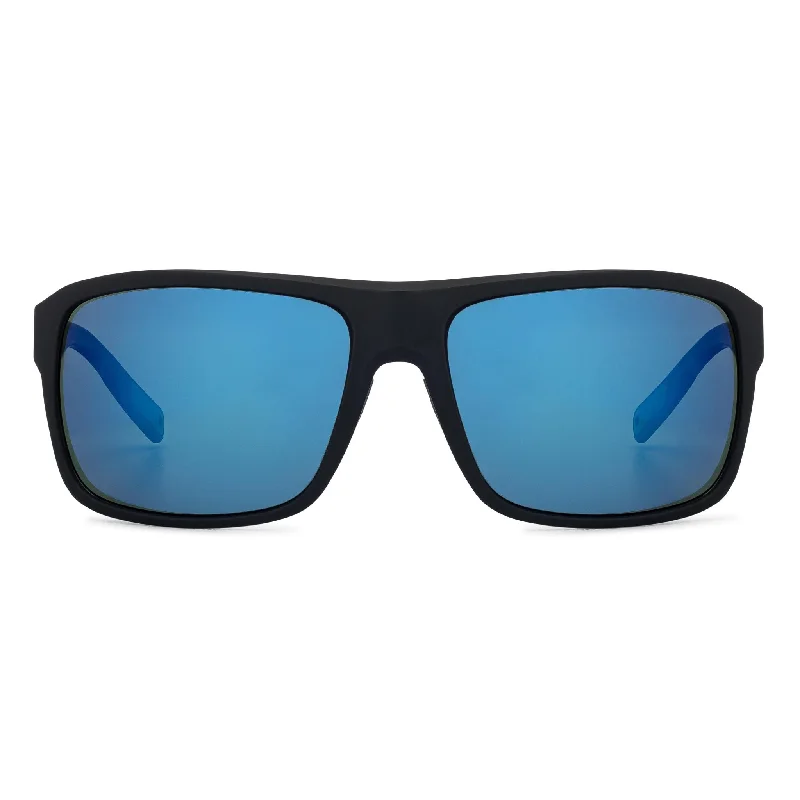 Matte Black/Polarized Blue Mirror