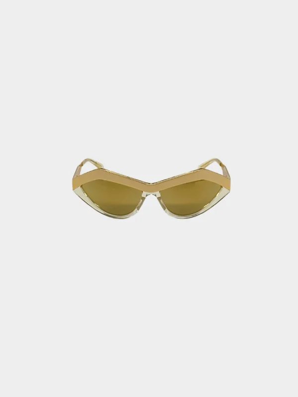 sunglasses for snowy paces -  Gold Cat-eye Sunglasses