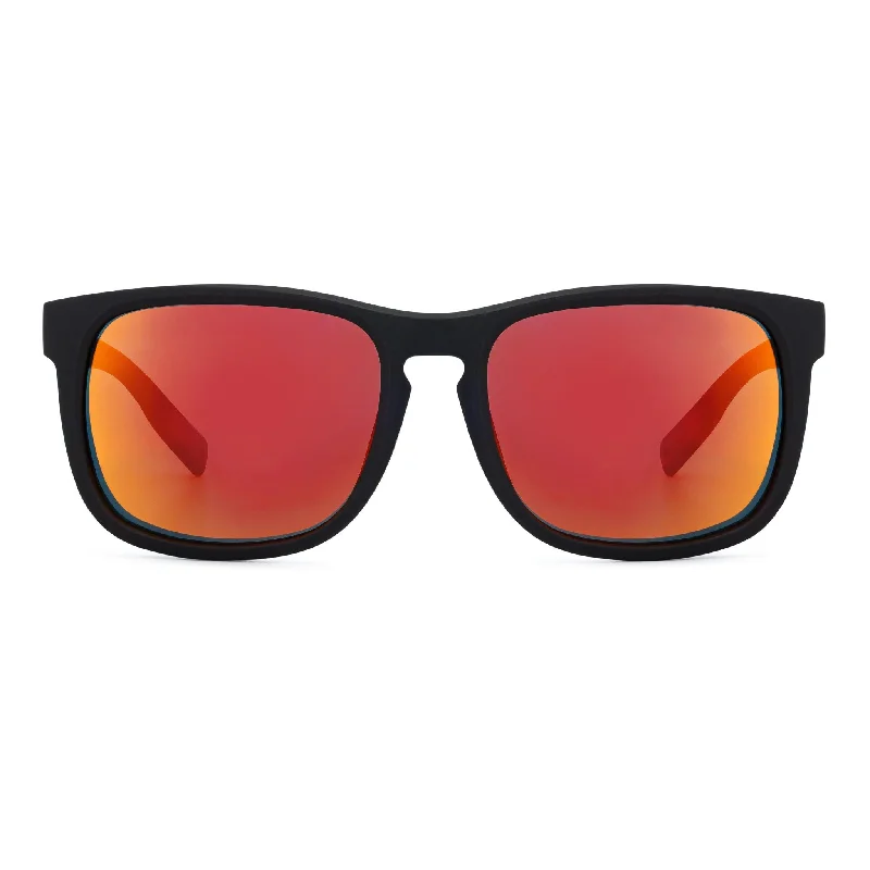 Matte Black/Polarized Red Mirror