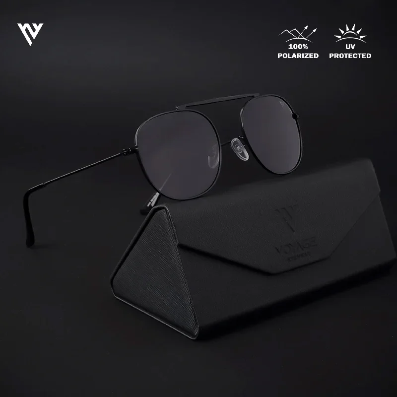 sunglasses for winter booms -  Black Polarized Round Sunglasses - PMG4138