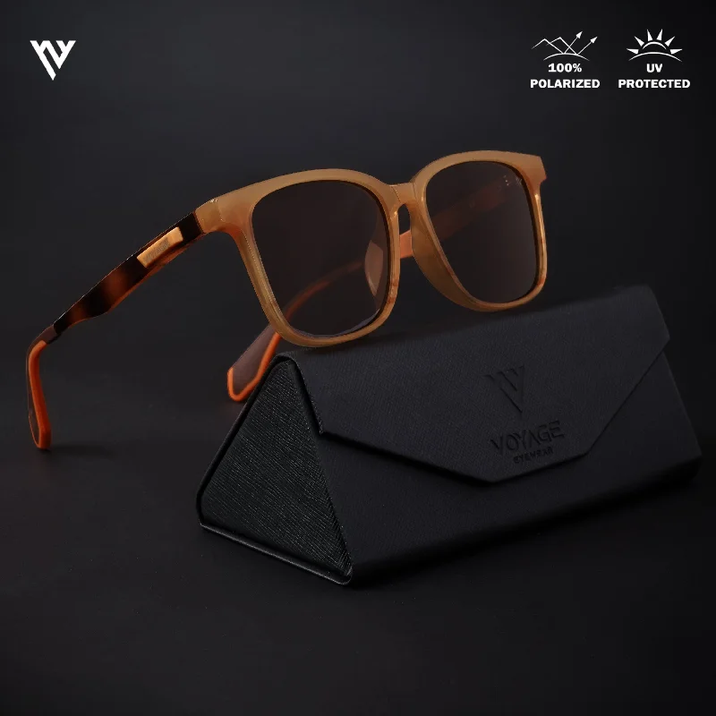 sunglasses for winter shapes -  Active Brown Polarized Wayfarer Sunglasses - PMG4462