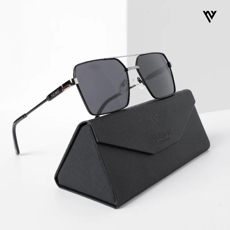 sunglasses for winter lifts -  Wayfarer Polarized Sunglasses (Black Lens | Black & Grey Frame - PMG5312)