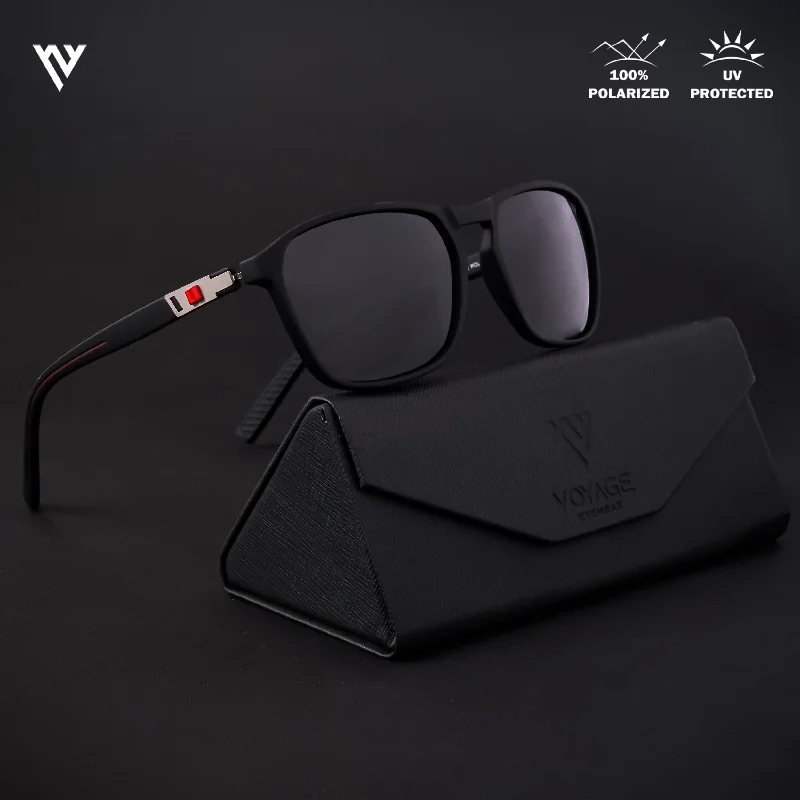 sunglasses with icy lairs -  Matt Black Polarized Wayfarer Sunglasses - PMG4304