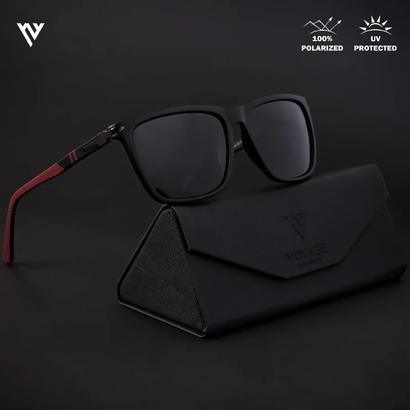 sunglasses for snowy whispers -  Matt Black Polarized Wayfarer Sunglasses - PMG4492