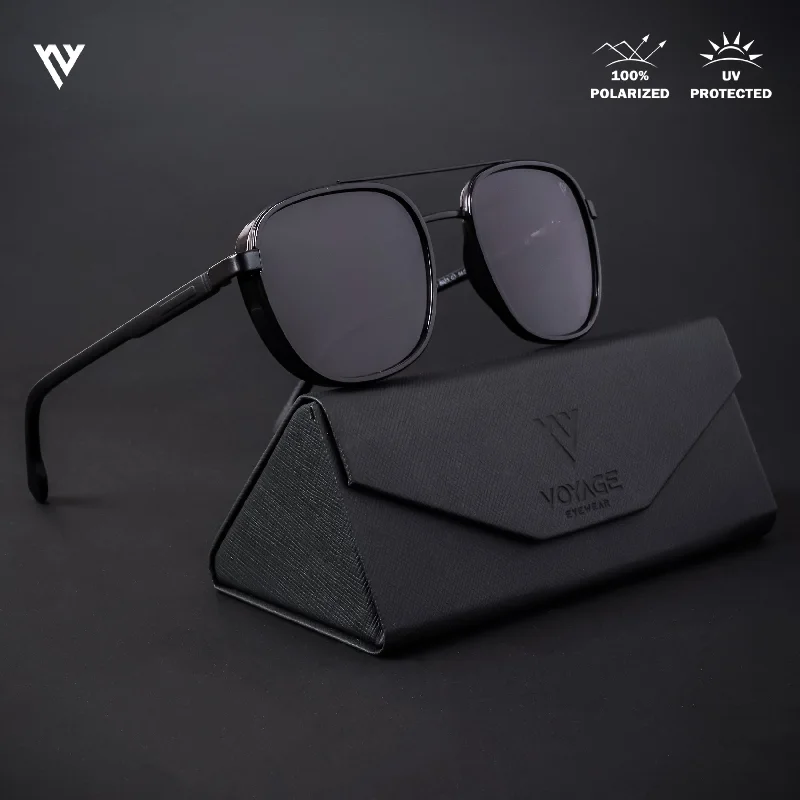 sunglasses for snowy crests -  Photon | Shine Black Polarized Wayfarer Sunglasses (TR8023PMG4438)