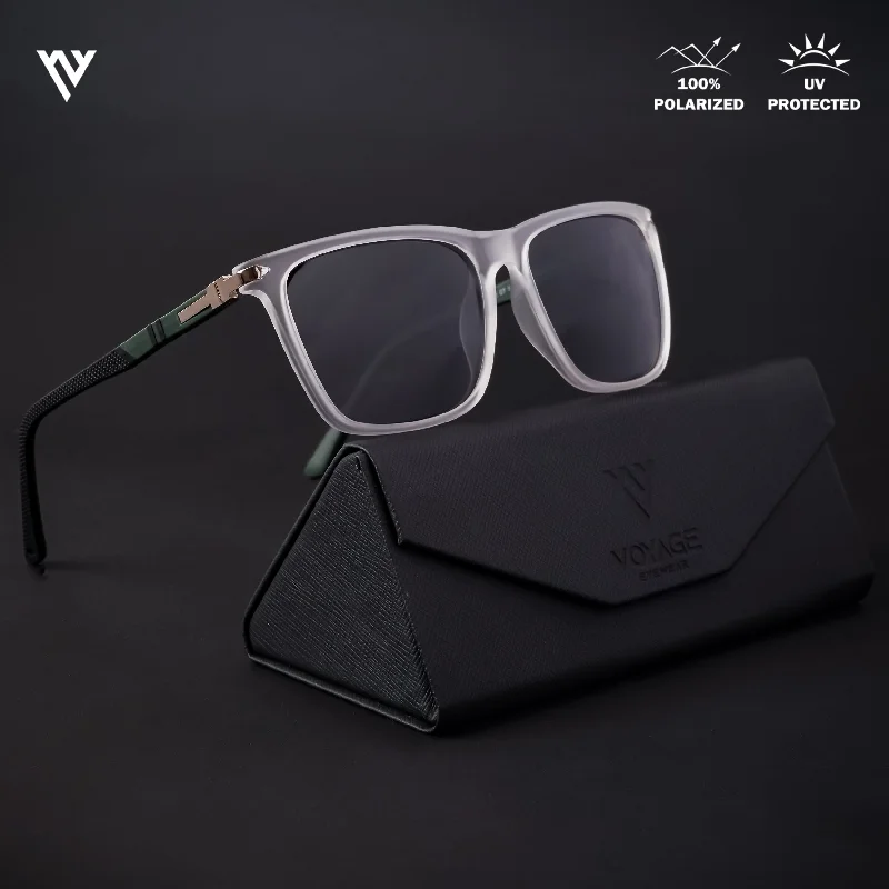 sunglasses for frosted leaves -  Transparent Polarized Wayfarer Sunglasses - PMG4491