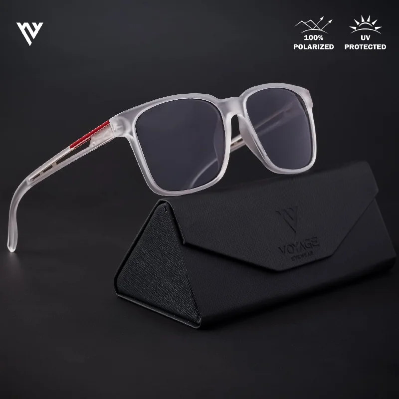 sunglasses for snowy hopes -  Transparent Polarized Wayfarer Sunglasses - PMG4488