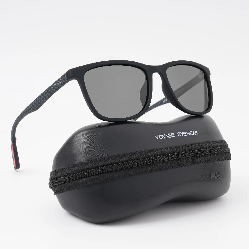 sunglasses for winter caves -  Wayfarer Polarized Sunglasses (Black Lens | Matt Black Frame - PMG5255)