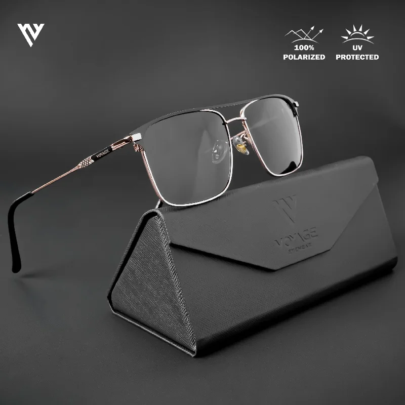 sunglasses for winter caves -  Wayfarer Polarized Sunglasses (Black Lens | Rose Gold & Black Frame - PMG4986)