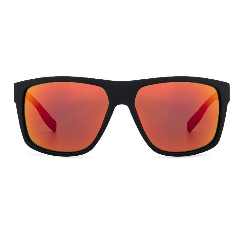 Matte Black/Polarized Red Mirror